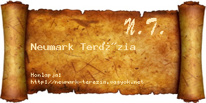 Neumark Terézia névjegykártya